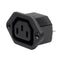 DYNAMIX IEC Female C13 Panel Mount Screw on Inlet Connector. Rated to 15A 250V AC. Black Colour