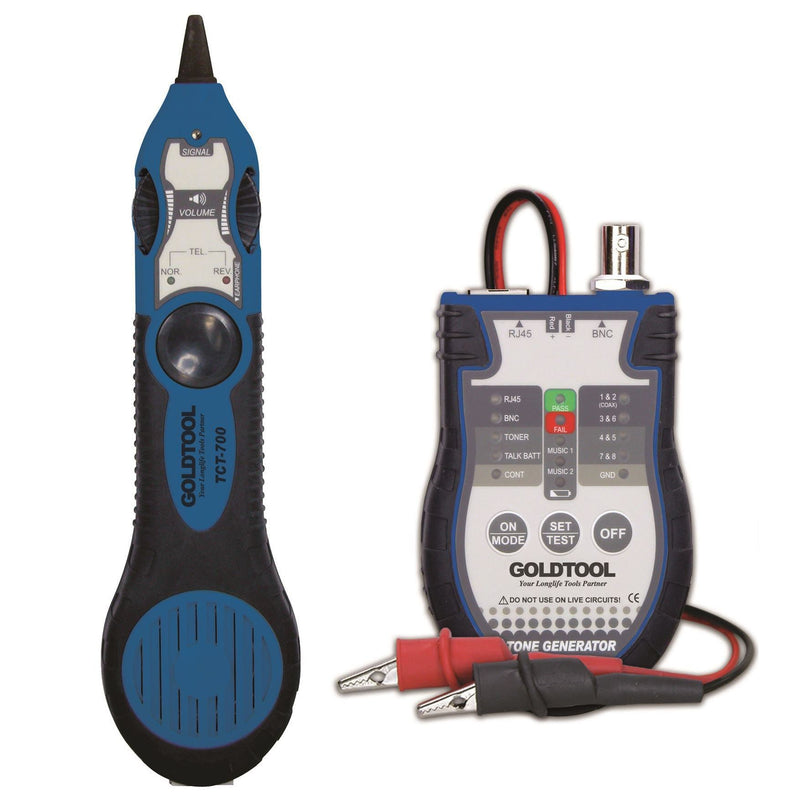 GOLDTOOL 3-IN-1 Tracer & Toner Cable Tester Kit.