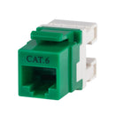 DYNAMIX Cat6 GREEN Keystone RJ45 Jack for 110 Face Plate T568A/T568B Wiring. 180 Slimline Jack. - Office Connect 2018
