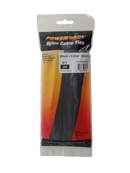 POWERFORCE Cable Tie Black UV 200mm x 4.8mm Weather Resistant Nylon. Pack of 100. Made from U.L. Approved Nylon 6/6 with Flamability Rating of UL 94V-2. - Office Connect 2018