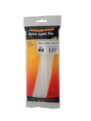 POWERFORCE Cable Tie Natural 200mm x 4.8mm Nylon Pack of 100. Made from U.L. Approved Nylon 6/6 with Flamability Rating of UL 94V-2 - Office Connect 2018