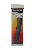 POWERFORCE Cable Tie Black UV 300mm x 4.8mm Weather Resistant Nylon. Pack of 100. Made from U.L. Approved Nylon 6/6 with Flamability Rating of UL 94V-2. - Office Connect 2018