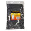 POWERFORCE Cable Tie Black UV 150mm x 3.6mm Weather Resistant Nylon. Pack of 1000. Made from U.L. Approved Nylon 6/6 with Flamability Rating of UL 94V-2. - Office Connect 2018