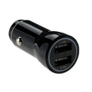 JACKSON 3.4A Dual Port In-Car Phone Charger with 2x USB-A Ports. Fast Charge 2 Devices Simultaneously. Compact Design. Black Colour. - Office Connect 2018