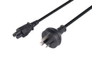 DYNAMIX 5M 3-Pin to C5 Clover Shaped Female Connector 7.5A. SAA approved Power Cord. 0.75mm copper core. BLACK Colour. - Office Connect 2018