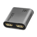 PROMATE HDMI Splitter with Dual HDMI Ports. Supports up to 4K@60Hz Play Content on 2x Monitors Simultaneously. USB-C Port (5V,500MA). Easy Plug & Play. - Office Connect 2018