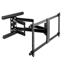 BRATECK Premium 43-90" Full Motion TV Wall Mount Bracket with Free Tilt Design. Max VESA 800x400, Max Load 70Kgs, Max Arm Extension 660mm, Bubble Level Included. Gloss Black - Office Connect 2018