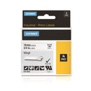 DYMO Genuine Rhino Industrial Vinyl Labels.19mm x 5.5m. Black on White. Compatible with DYMO Rhino Industrial labellers, LabelManager labellers and the LabelWriter 450 Duo. - Office Connect 2018