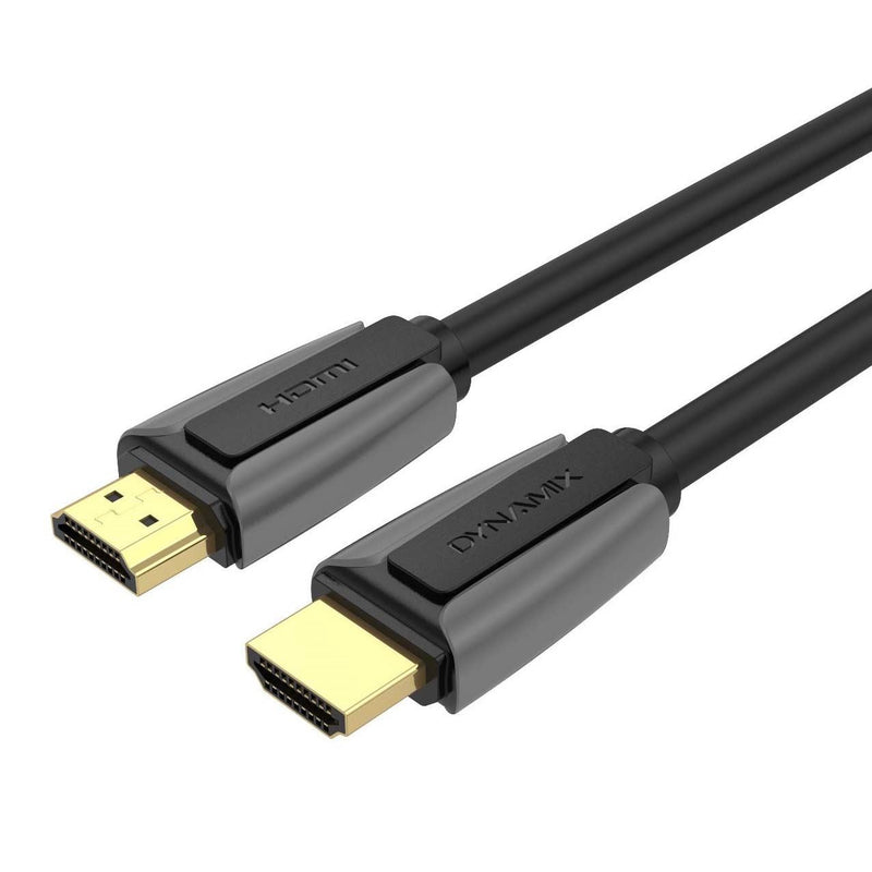 DYNAMIX 3M HDMI 2.1 Ultra-High Speed 48Gbps Cable. Supports up to 8K@60Hz. Supports Dolby True HD 7.1, HDR10+, Dolby Vision IQ, eARC, VRR, HFR, QFT, ALLM, QMS, DSC, G-Sync & FreeSync. Gold-Plated