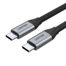 UNITEK 1m USB-C to USB-C 3.1 Gen2 Cable for Syncing & Charging. Supports up to 100W USB PD. Supports up to 4K@6Hz. Up to 10Gbps .Space Grey & Black Colour. - Office Connect 2018