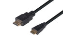 DYNAMIX 1m HDMI to HDMI Mini Cable High-Speed with Ethernet Max Res: 4K@60Hz (3840x2160) - Office Connect 2018
