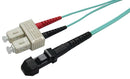 DYNAMIX 0.5M 50u MT-RJ/SC OM3 Fibre Lead (Duplex, Multimode) Aqua LSZH Jacket - Office Connect 2018
