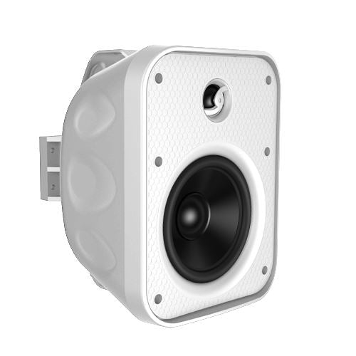 LUMI AUDIO 5.25'' 2-Way Wall Mount Speaker Indoor/Outdoor. RMS 50W. Frequency Response: 90Hz~20KHz. Impedance: 8ohm. IP56. Overall Dimensions: 190 x 158 x 250mm. Sold Individually. WHITE Colour.