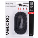 VELCRO Brand 25mm x 1m Heavy Duty Hook & Loop Tape. Designed for Attaching Items Indoors Where a Strong Bond is Required with Superior Holding Power up to 3kgs. Black Colour - Office Connect 2018