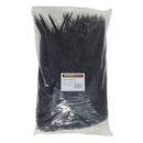 POWERFORCE Cable Tie Black UV 380mm x 7.6mm Weather Resistant Nylon. Pack of 1000. Made from U.L. Approved Nylon 6/6 with Flamability Rating of UL 94V-2. - Office Connect 2018