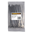 POWERFORCE Cable Tie 316SS 360mm x 4.6mm Pack of 100. Self Locking Ball-lock design. Temp Range: -80C to +500C. Weather, Water, Salt Spray, Corrosion, Fire and UV Resistant.  Non-magnetic. - Office Connect 2018