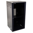 DYNAMIX 24RU 600mm Deep Universal Swing Wall Mount Cabinet. Removable Backmount (600 x 600 x 1167mm). Includes 2x fans, 1x fixed shelf, 10x cage nuts. 6-Way PDU installed. JUNE Promo - Includes FREE BOOM-10 - Office Connect 2018