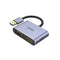 UNITEK USB-A to HDMI 2.0 & VGA Adapter with Dual Monitor Support. Screen Res up to 1920x1080P (FHD). Gold-Plated Connector & Ports. Aluminium-Alloy Housing. 15cm Cable. Space Grey Colour.