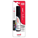 Uni Chalk Marker 15.0mm Chisel Tip Black PWE-17K Hangsell - Office Connect 2018