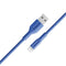 PROMATE 1M USB-A to Lightning Connector Super Flexible Cable. Supports 2A Charging & 480Mbps Data Transfer. Blue Colour. - Office Connect 2018