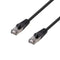 DYNAMIX 1.5m Cat6A S/FTP Black Slimline Shielded 10G Patch Lead. 26AWG (Cat6 Augmented) 500MHz with Gold Plate Connectors. - Office Connect 2018