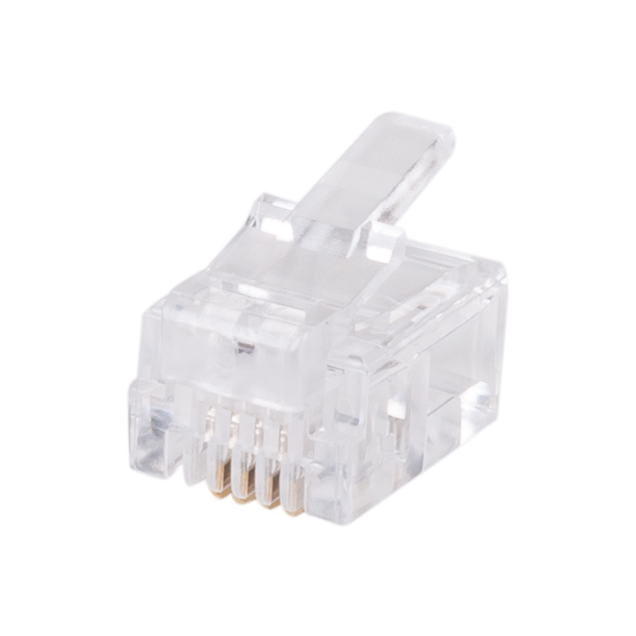 DYNAMIX RJ11 Plug 20pc Bag, 6P4C Modular Plug. 3 micron. - Office Connect 2018