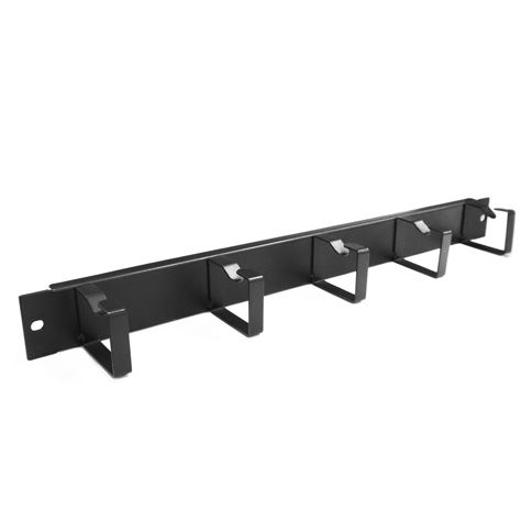 DYNAMIX 19'' 1RU 55mm Deep Metal Cable Management Bar. Supplied with Cage Nuts. - Office Connect 2018