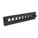 DYNAMIX SC Simplex/LC Duplex 8 Port Plate Unloaded, 2x Tier Screw less Design, Black Colour. For use with FPP3P - Office Connect 2018