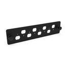 DYNAMIX ST Simplex/FC Simplex 8x Port Plate Unloaded, 2x Tier Screw less Design, Black Colour. For Use with FPP3PB - Office Connect 2018