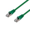 DYNAMIX 0.5m Cat6A S/FTP Green Slimline Shielded 10G Patch Lead. 26AWG (Cat6 Augmented) 500MHz with Gold Plate Connectors.