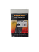 POWERFORCE Cable Tie Black UV 102mm x 2.5mm Weather Resistant Nylon. Pack of 100. Made from U.L. Approved Nylon 6/6 with Flamability Rating of UL 94V-2. - Office Connect 2018