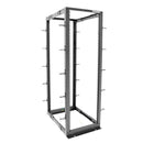 DYNAMIX 27U 4 Post Depth Adjustable Open Frame Rack. Depth Adjustment Range 692-1150mm. Height 1305mm. Width 600mm. Supplied in Flat Pack. - Office Connect 2018