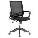 BRATECK Office Chair. Ergonomic with Breathable Mesh Back. Pneumatic Seat-Height Adjustment. Adjustable Tilt-back. PU Hooded Casters. Black Colour. - Office Connect 2018