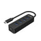 UNITEK USB 3.0 4-Port Hub with USB-C Connector Cable. Includes 4x USB-A Ports, 1x USB-C Power Port 5V 2A. Data Transfer Rate up to 5Gbps. Plug & Play. Black Colour. - Office Connect 2018