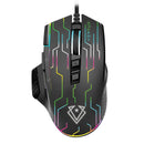 VERTUX Stellar Tracking 9 Button Wired Gaming Mouse with Programmable Buttons. 1000/1500/ 2000/3000/5000/10000dpi. Ergonomic Design, RGB Backlight. Black Colour. - Office Connect 2018