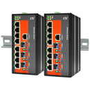 CTC UNION 8 Port Fast Ethernet Managed Switch. -40C~+75C. 8x 10/100Base-T(X), plus 3x 100/ 1000Base-X SFP (Total 11x ports). Power consumption V DC/W:12/6.5, 24 /7 & 48/8.6. Dinmount kit included. - Office Connect 2018