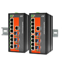 CTC UNION 8 Port Gigabit Managed Switch. -10C~60C. 8x 10/100/1000Base-T(X), +3 x100/ 1000Base-X SFP (Total 11x ports). Power consumption V DC/W:12/8.5, 24 /9.1, 48/10.6. Dinmount kit inclu. - Office Connect 2018