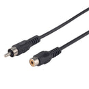 DYNAMIX 2m RCA Plug to Socket Extension Cable, 30AWG.