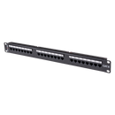 DYNAMIX 24 Port 19'' Cat6 UTP Patch Panel with plastic labelling kit. T568A & T568B Wiring. 1RU. 110x Terminations. - Office Connect 2018
