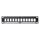 DYNAMIX 10'' 12 Port Unloaded Keystone Panel