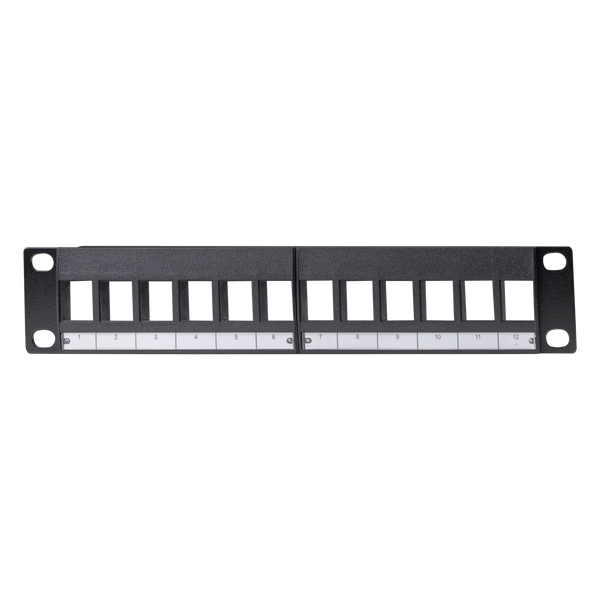 DYNAMIX 10'' 12 Port Unloaded Keystone Panel