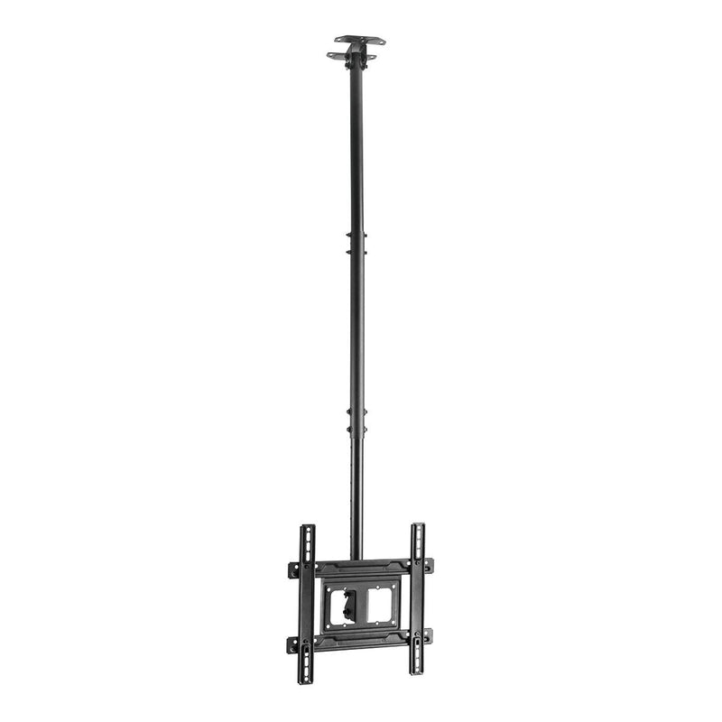BRATECK 32-70" Telescopic Heavy Duty Tilt Ceiling Mount Bracket. Supports up to 50Kgs, Detachable VESA Plate, Cable Management, Adjustable Ceiling Plate. Extension 707-1577mm. Max VESA 400x400 - Office Connect 2018