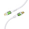 PROMATE 1.2m USB-C to Lightning Cable with Transparent Connectors & LED''s. Supports 27W PD. 25000+ Bend Lifespan. Supports Data & Charge. Gold Plated Connectors. Durable Nylon Braided Cable. White Colour. - Office Connect 2018