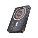 PROMATE 5000mAh Power Bank with Transparent Magsafe 15W Wireless Charging. Supports 20W Power Delivery. Includes 1x USB-C In/Out, 1x USB-A Ports. Carbon Fiber Design Charge 3x Devices. Black Colour. - Office Connect 2018