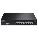 EDIMAX 8 Port 10/100/1000 Gigabit PoE+ Switch with DIP Switch. PoE delivery up to 200m. Power budget: 130W. Auto Energy Saving. Functions. Plug and Play.  VLAN and Loop Protection. VLAN & QoS. - Office Connect 2018