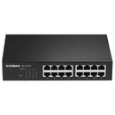 EDIMAX 16 Port 10/100/1000 Gigabit Rack-mount Unmanaged Switch. High-Speed Networking and Jumbo Frames. Designed for Medium / Large Network Environments. Includes Rack -mount Brackets. - Office Connect 2018