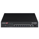 EDIMAX 10-Port Gigabit PoE+ Web Smart Switch with 1x SFP Port. Supports PoE+ up to 30W. Long Range PoE up to 200m. Powered Device Auto Detection. Supports 20Gbps Switching Capacity. Rack Mount - Office Connect 2018