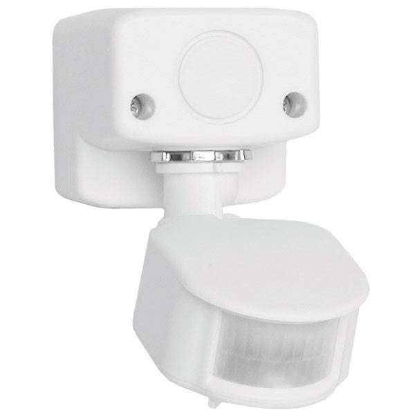 HOUSEWATCH IP44 Surface Mount Outdoor Infrared Motion Sensor 120 Degree Sensor with Adjustable Time, Distance & Lux. 12V DC/AC Input. Wall/Ceiling Mount. Includes S/S Screws. White. - Office Connect 2018
