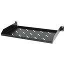 DYNAMIX 1RU 19'' Cantilever Shelf. Overall Depth: 275mm, Shelf Depth: 245mm. Weight Rating: 15kg. Black Colour *Includes Cage Nuts - Office Connect 2018
