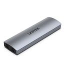 UNITEK USB-C 10Gbps to M.2 NVMe & SATA Enclosure with Tool-Free Installation. Compatible with M Key (PCIe/NVMe) & B+M Key (PCIe/NVMe or SATA/AHCI) M.2 SSD. Space Grey Colour. - Office Connect 2018
